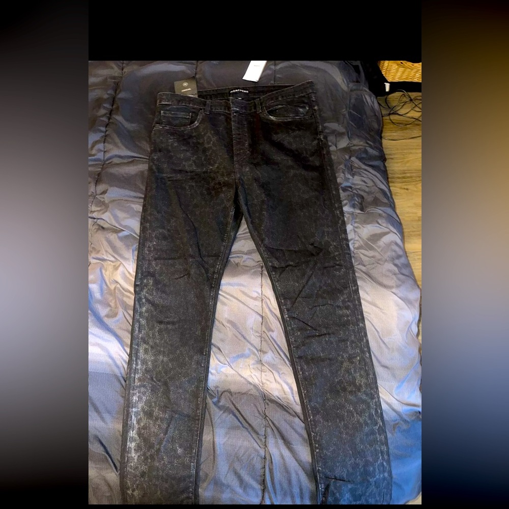 Monfrere Greyson skinny noir leopard size 36